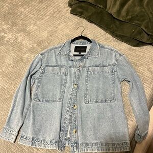 Laffair Light Wash Denim Jacket - Pale Blue